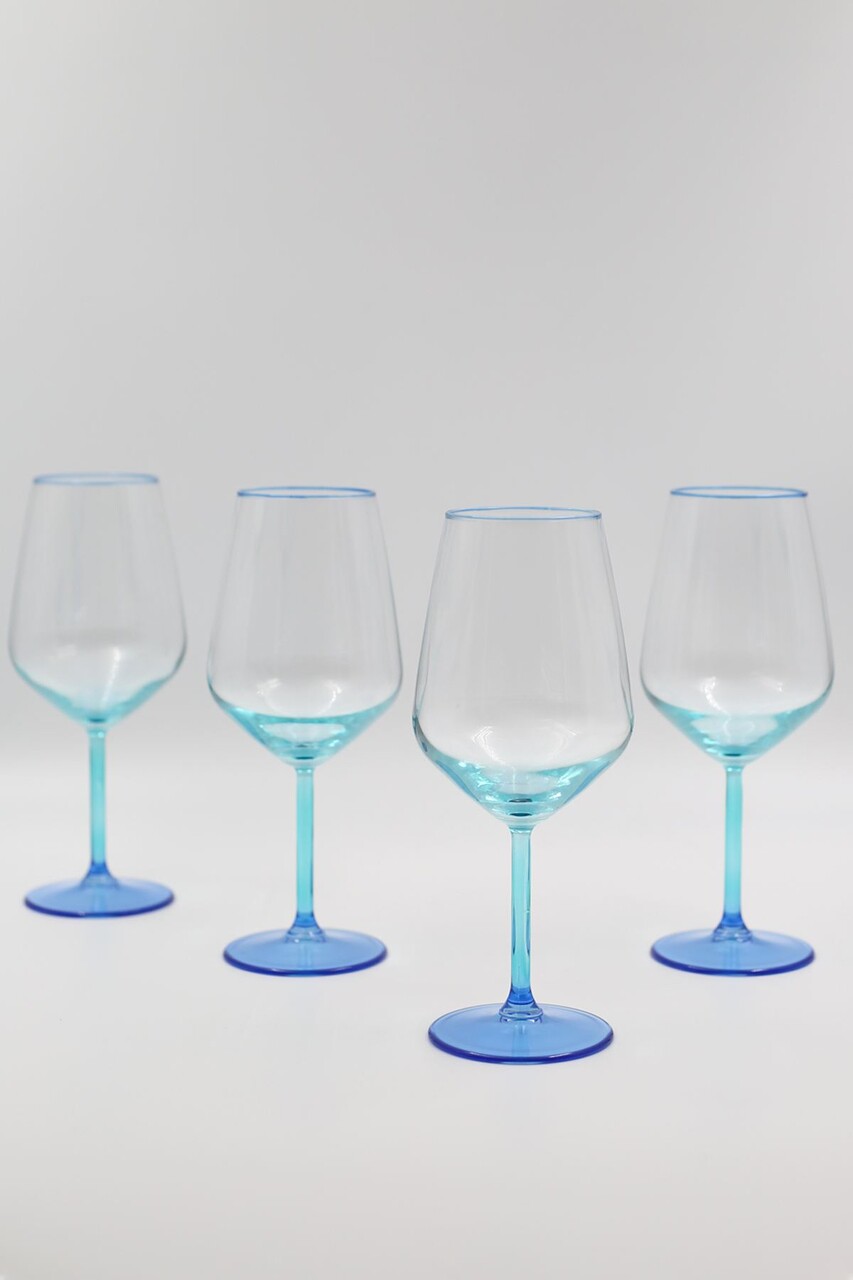 Set de pahare de vin, Hermia, 127RKL1153, Albastru / Turcoaz - imagine 4